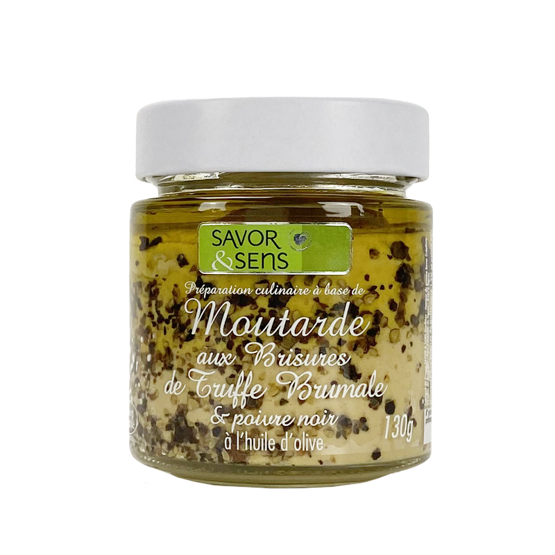 Moutarde Aux Brisures De Truffe Noire & Poivre Noir - 130g