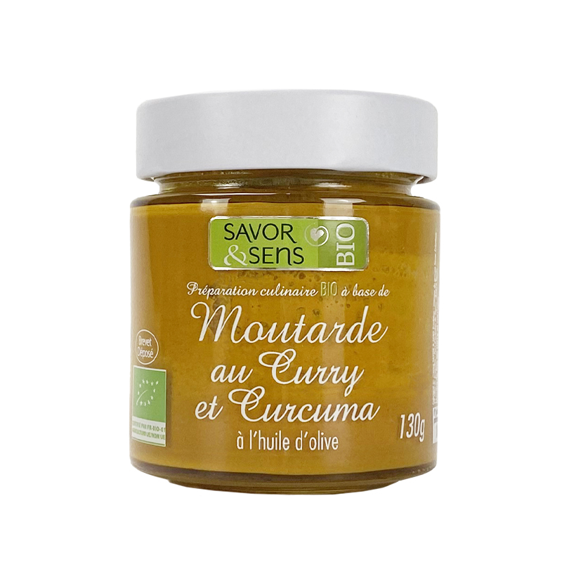 Moutarde Au Curry & Curcuma Bio - 130g