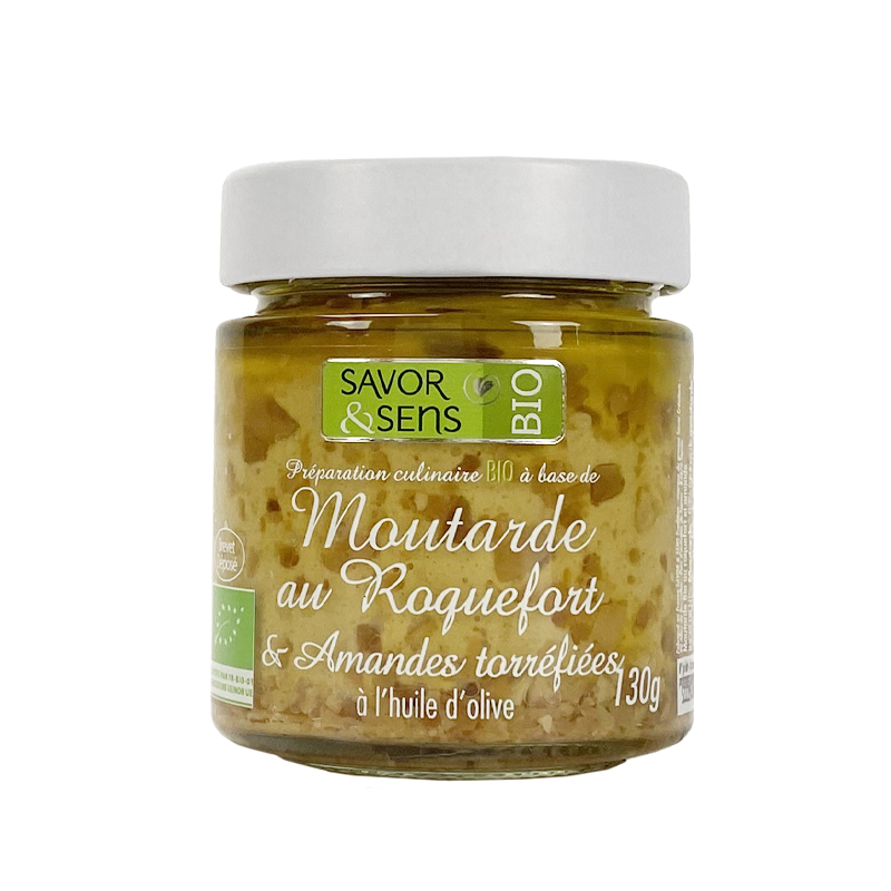 Moutarde Au Roquefort & Amandes Torrefiees Bio - 130g