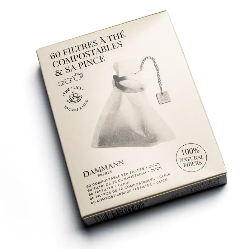 Accessoires Thes & Infusions Dammann Freres - Filtres a Thes Compostables pour Mug & Sa Pince