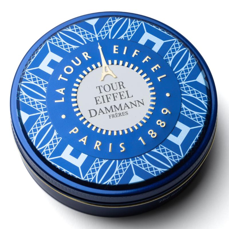 The Noir Aromatise Boite ( Dammann Freres ) - Tour Eiffel / Boite Metal / 6 Sachets