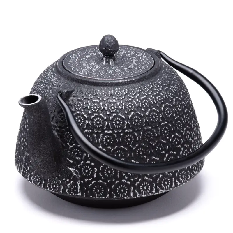 Accessoires Thes & Infusions Dammann Freres - Theiere Huashu Noire Argent ( Fonte De Chine ) 1,3L