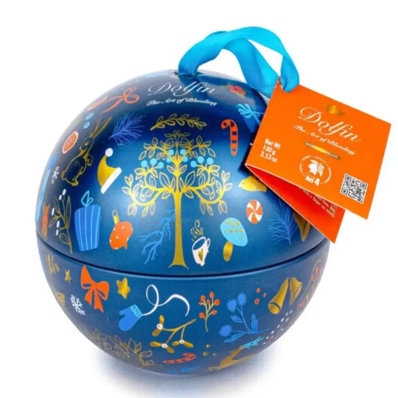 Boule De Noel Chocolat Noir 5 Saveurs ( Dolfin ) - Boule De Noel Chocolat Noir 5 Saveurs