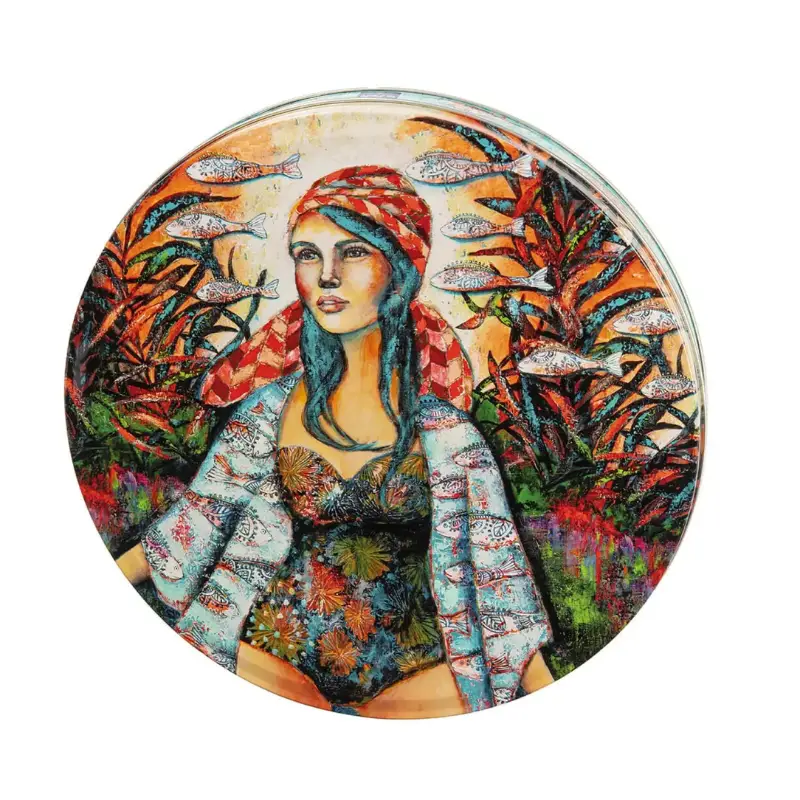 Coffret Vide ( La Perle Des Dieux ) - Coffret vide Cossais 2021 Rond ( Femme avec foulard )