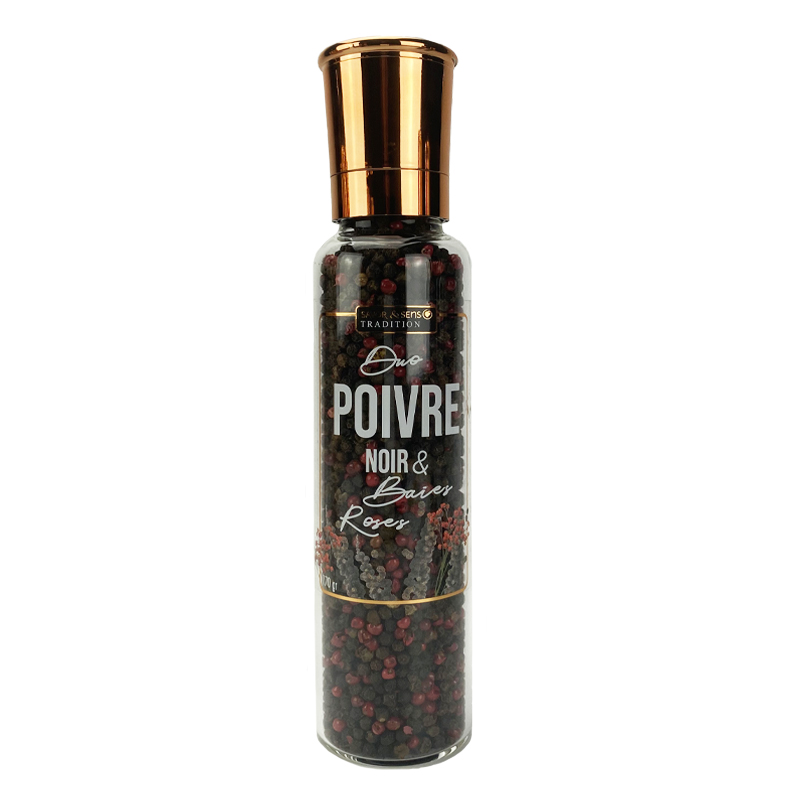 Poivres Grand Moulin Rechargeable ( S&s ) - Poivre Noir & Baies Roses