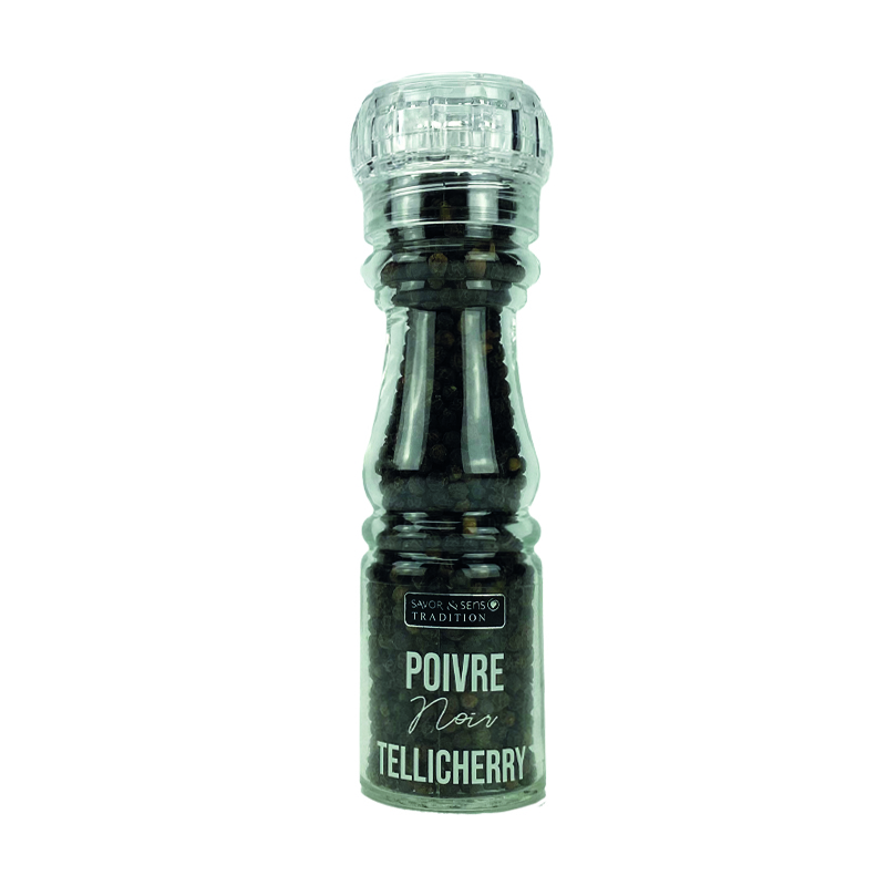Poivres Moulin Pvc Rechargeable (s&s) - Poivre Noir Tellicherry D' Inde