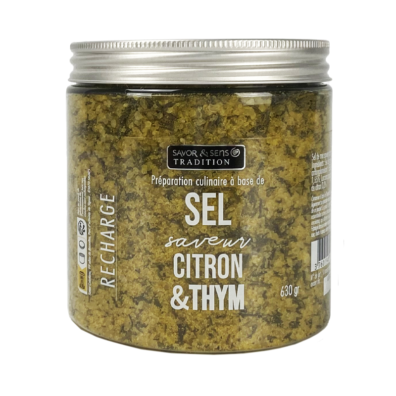 Recharge Sel Saveur Citron Thym - 630g