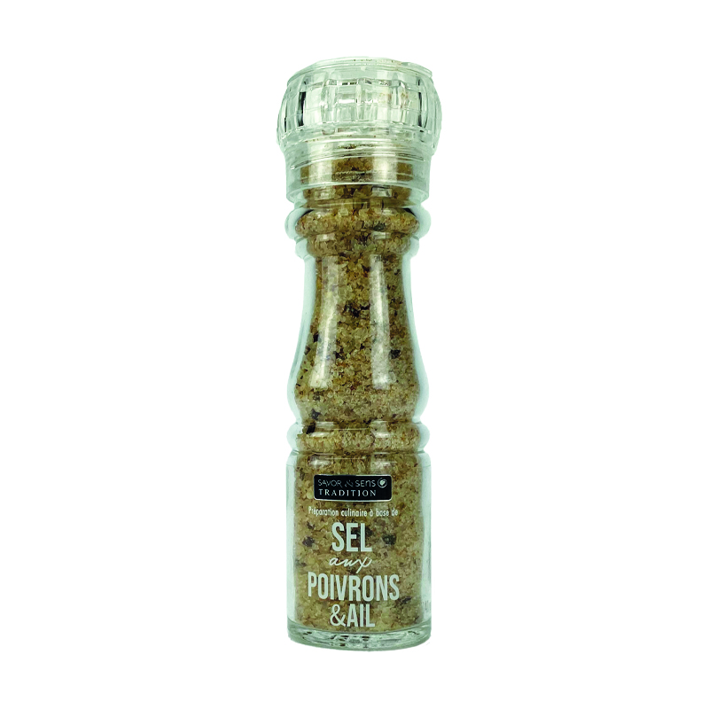 Sels Moulin Pvc Rechargeable (s&s) - Poivrons & Ail