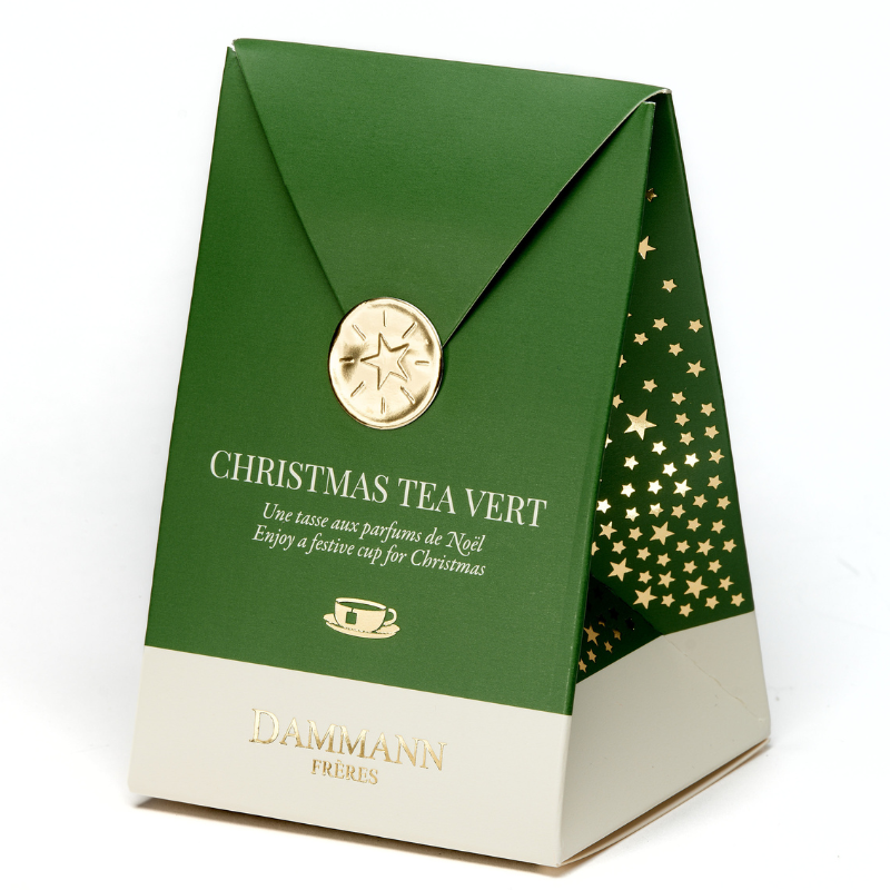 The Vert Aromatise Boite ( Dammann Frères ) - Pochette Christmas Tea Vert 6 Sachets