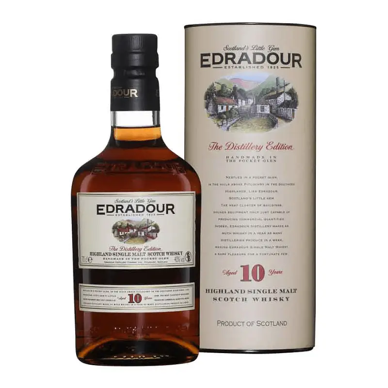 Edradour 10 Ans D' Ages Highland Single Malt Scotch Whisky - 70cL