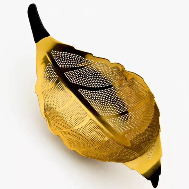 Accessoires Thes & Infusions Dammann Freres - Infuseur Leaf - Feuille Inox Dore